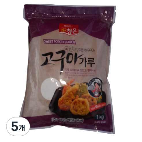 청은 고구마전분 국산, 5개, 1kg