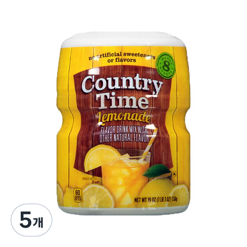 컨츄리타임 레모네이드 드링크 믹스, 585g, 5개, 1개입