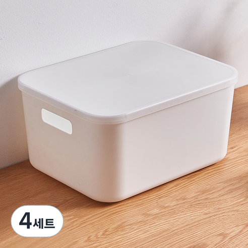 비투윈 편리한 기타 수납 정리용품 + 뚜껑 세트, 화이트6, 4세트