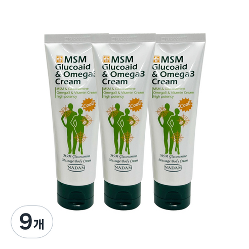 우주상사 바르는 MSM글루코에이드 앤 오메가3 크림, 9개, 120ml
