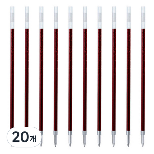 제브라 리필 4C 볼펜심 0.7mm, 레드, 20개