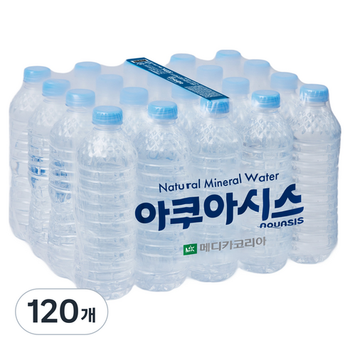 아쿠아시스 무라벨 생수, 120개, 500ml