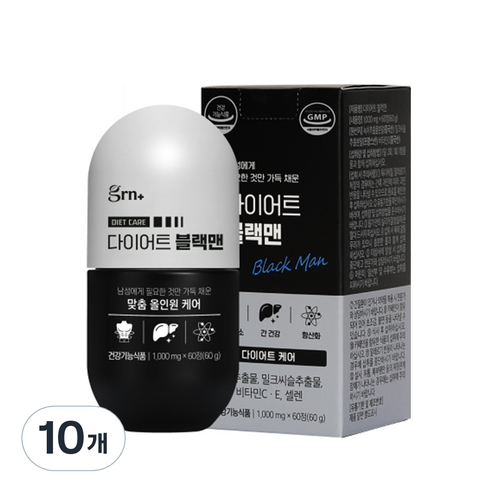 GRN 다이어트 블랙맨 60g, 10개, 60캡슐