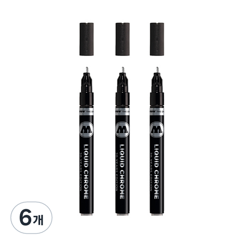 모로토우 리퀴드 크롬 마카 2mm, 1색, 6개