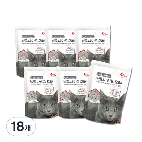 CNL라이프 디럭스 벤토나이트 고양이 모래 쟈스민향, 4L, 18개