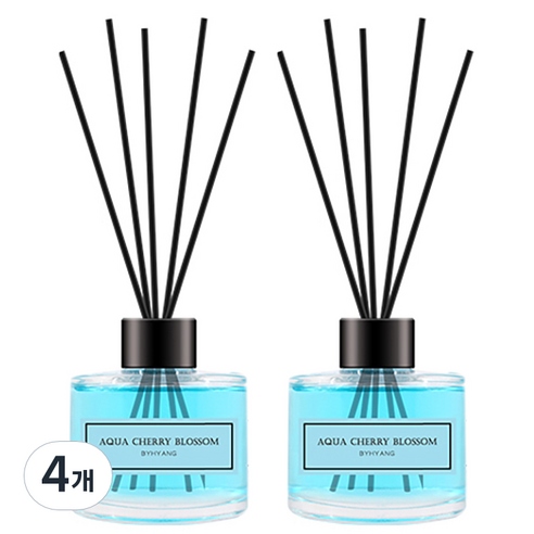 바이향 홈 디퓨저 120ml x 2p, 아쿠아체리블라썸, 4개