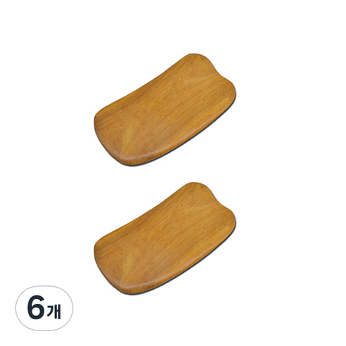 샌달 우드 스크래핑 보드 나무 전신 얼굴 마사지기 F, 6개