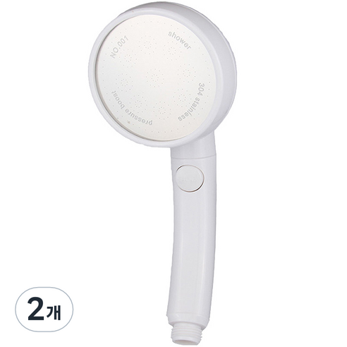 크레바스 360도 회전가능 원터치 절수 샤워기헤드, 2개