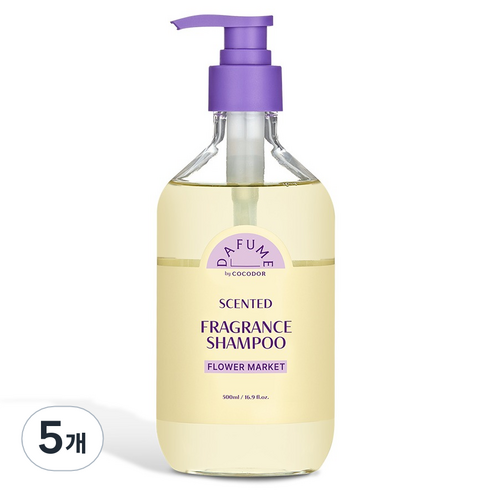 다퓸 바이 코코도르 센티드 프레그런스 샴푸 플라워마켓, 5개, 500ml