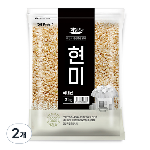 더담은 국산 현미, 2kg, 2개