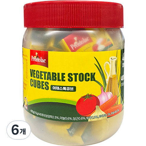 프로모락 야채스톡 큐브 40p, 6개, 400g