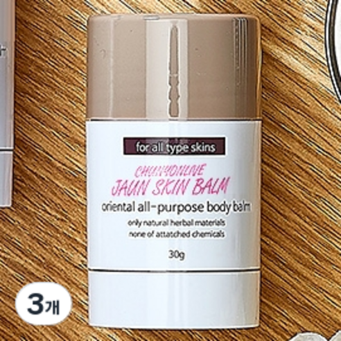 천연라이브 자운스킨밤 스틱형, 30g, 3개