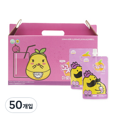 꼬샤꼬샤 아로니아 배즙 스파우트, 50개입, 110ml