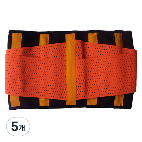 알럽핏 컬러 허리 복부 밴딩벨트 오렌지 3XL, 5개