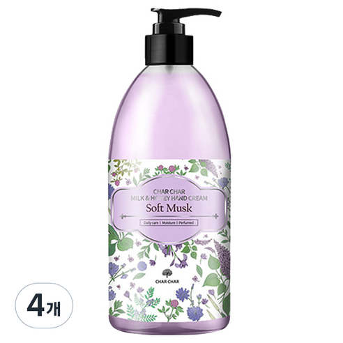 샤샤 밀크 앤 허니 소프트 머스크 핸드크림, 500ml, 4개