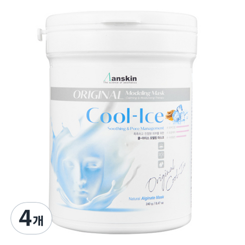 안스킨 오리지날 쿨 아이스 모델링팩 240g, 1개입, 4개