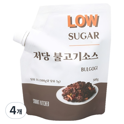 스마트키친 저당 불고기소스, 4개, 300g