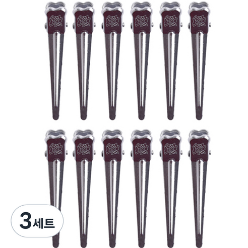 글로스앤글로우 자국없는 집게핀 소, 실버, 36개