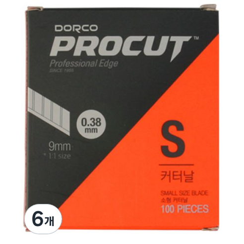 도루코 프로컷 커터 리필 칼날 S 100p, 6개
