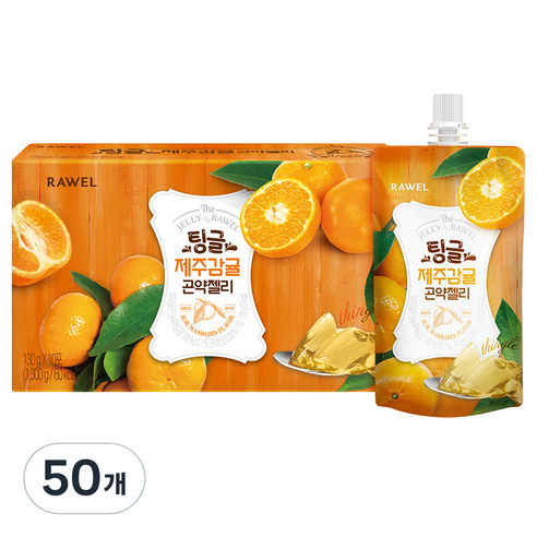로엘 팅글 곤약젤리 제주감귤맛, 130g, 50개