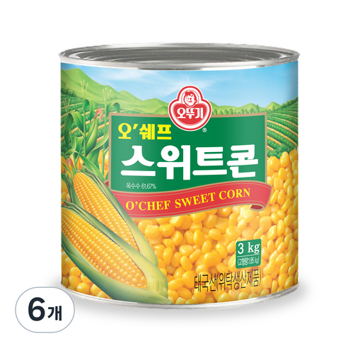 오뚜기 스위트콘 3kg, 6개