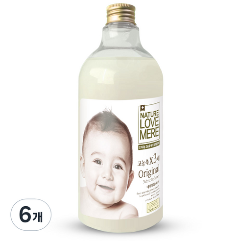 네이쳐러브메레 고농축 x3 유아 섬유 유연제, 1L, 6개