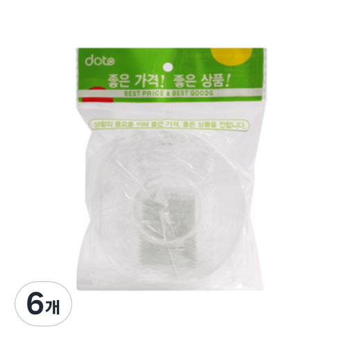 나노 투명 아크릴폼 양면 테이프 2cm x 3m x T 2mm, 6개