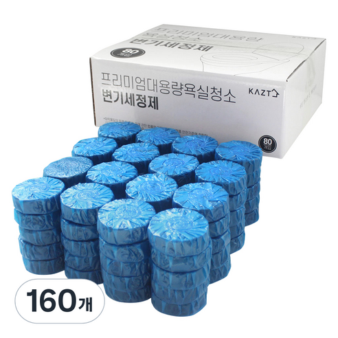 가쯔 프리미엄 대용량 욕실 청소 변기 세정제, 50g, 160개