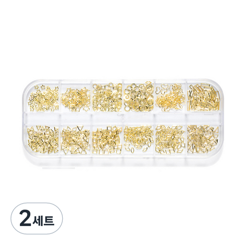 골드 X 실버 파츠 008 하트 별 삼각 사각 미니프레임 12종 세트, 2세트