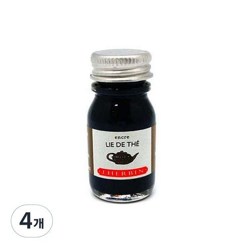 제이허빈 미니잉크10ml, 44 리드떼 다크브라운, 4개