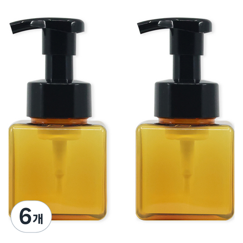 뉴앤룩 디스펜서 핸드워시 거품용기 거품형 250ml, 카멜브라운, 6개