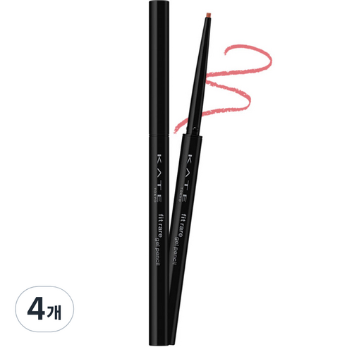 케이트 핏 레어 젤 펜슬 N 아이라이너 0.08g, PK-1 핑크 베이지, 4개