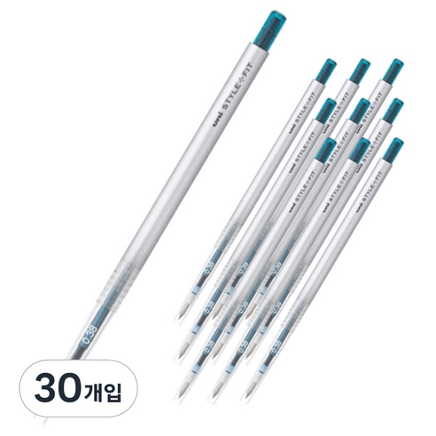 스타일핏 유니 단색펜 UMN-139 0.38mm, 블루블랙, 30개입