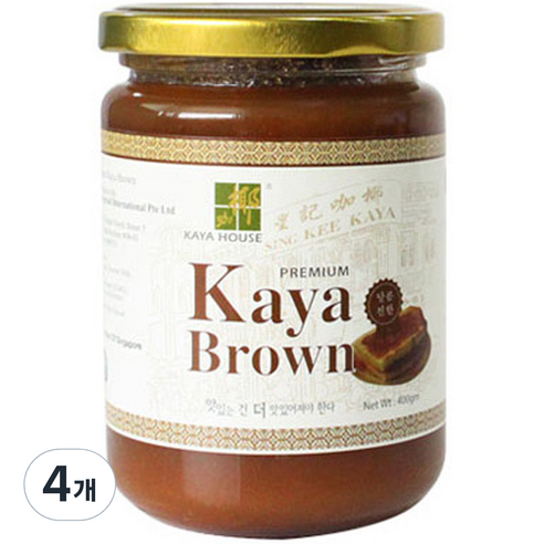 카야하우스 카야잼 브라운, 400g, 4개