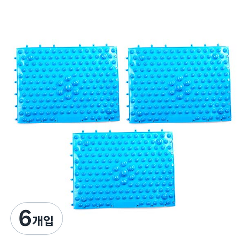 ABM 조립식 발지압매트, 6개, 블루