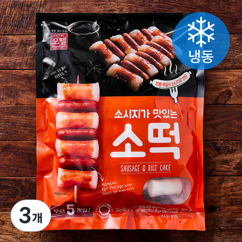 오뗄 소시지가 맛있는 소떡 (냉동), 700g, 3개