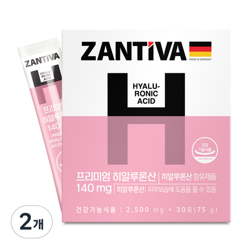 내츄럴플러스 잔티바 프리미엄 히알루론산 30p, 75g, 2개