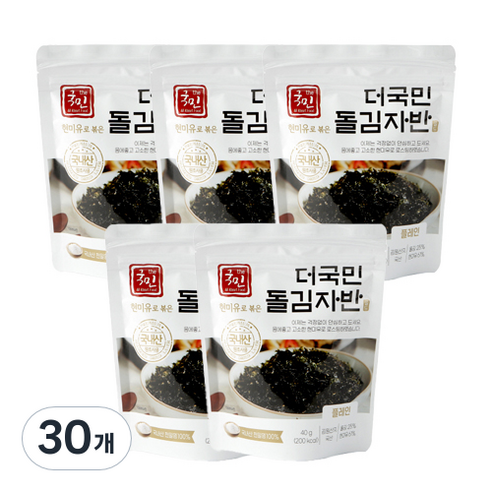 더국민 현미유로 볶은 돌김자반, 30개, 40g