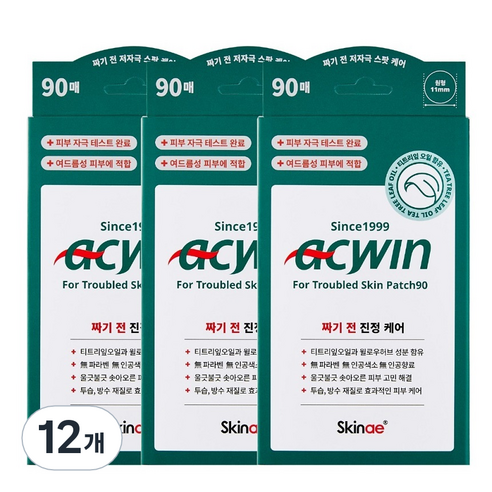 스킨애 아크윈 스팟케어 패치 90, 90개입, 12개