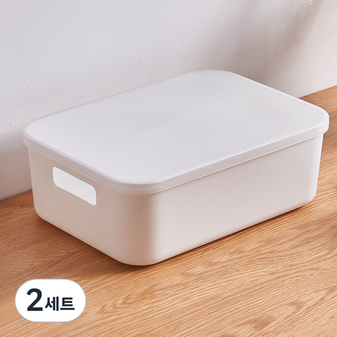 비투윈 편리한 기타 수납 정리용품 + 뚜껑 세트, 화이트4, 2세트
