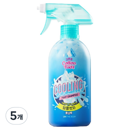 온더바디 코튼풋 발을 씻자 풋샴푸 쿨링, 1개입, 5개, 510ml