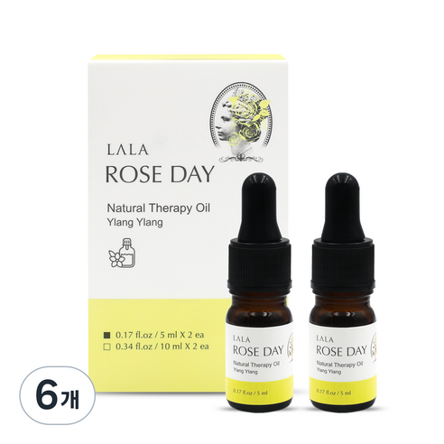 라라로즈데이 시즌2 오일 스포이드 이너퍼퓸 여성청결제 일랑일랑향, 5ml, 6개
