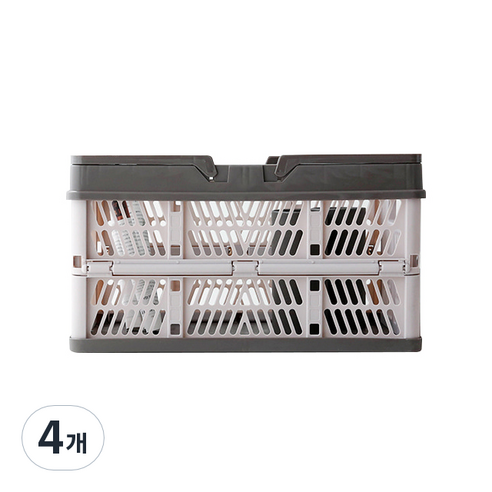 마켓비 KONTINO 폴딩바스켓, 투톤베이지, 33L, 4개