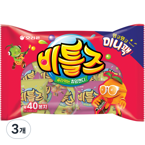오리온 비틀즈 와글와글 미니팩 40p, 598g, 3개