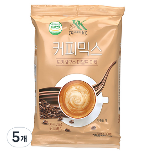 커피케이케이 모카 하우스 마일드 터치 커피믹스, 5개, 1개입, 800g