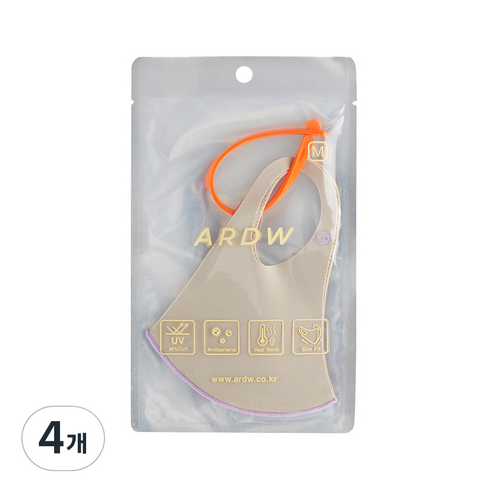 ARDW 따뜨텍 패션 마스크 필터 교체형 베이지 라벤더, 1개입, 4개