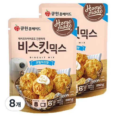 큐원 홈메이드 비스킷믹스 크림치즈맛, 8개, 250g