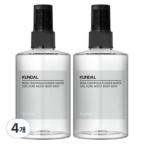 쿤달 퓨어 바디미스트 블랑향, 128ml, 4개