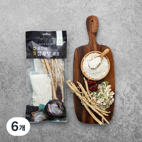 몸애조화 올인원 찹쌀삼계탕재료, 200g, 6개