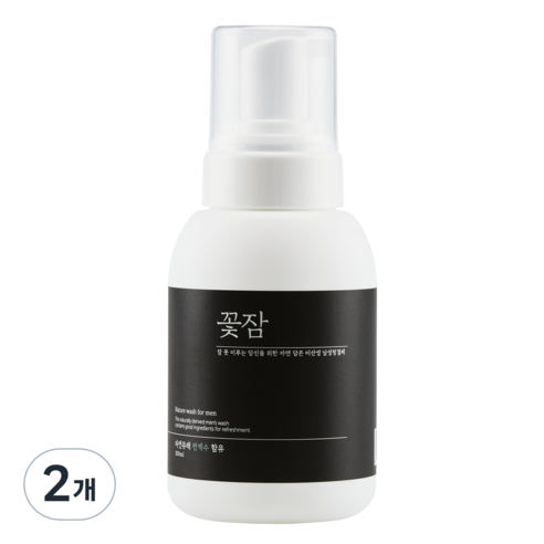 꽃잠 네이처 포맨 워시 남성청결제, 2개, 300ml